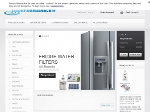 Solid and effective external filter for a fridge